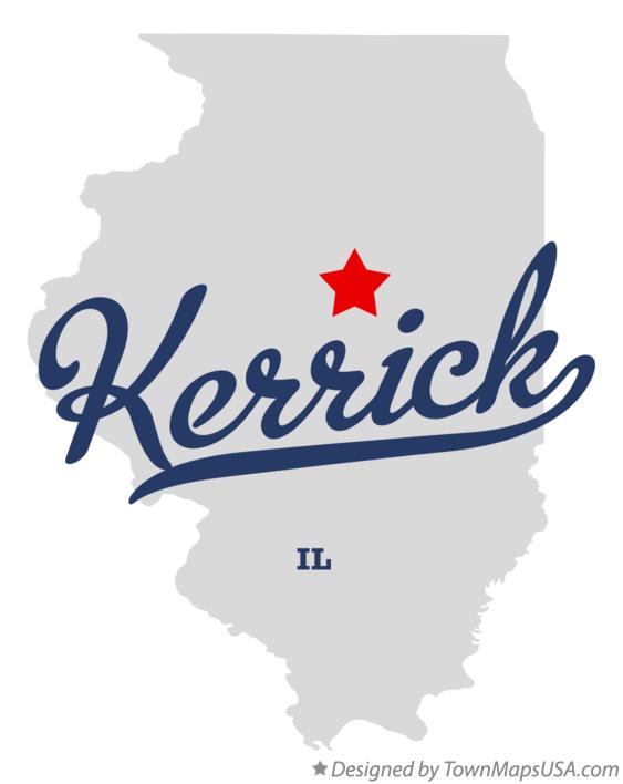 Map of Kerrick Illinois IL