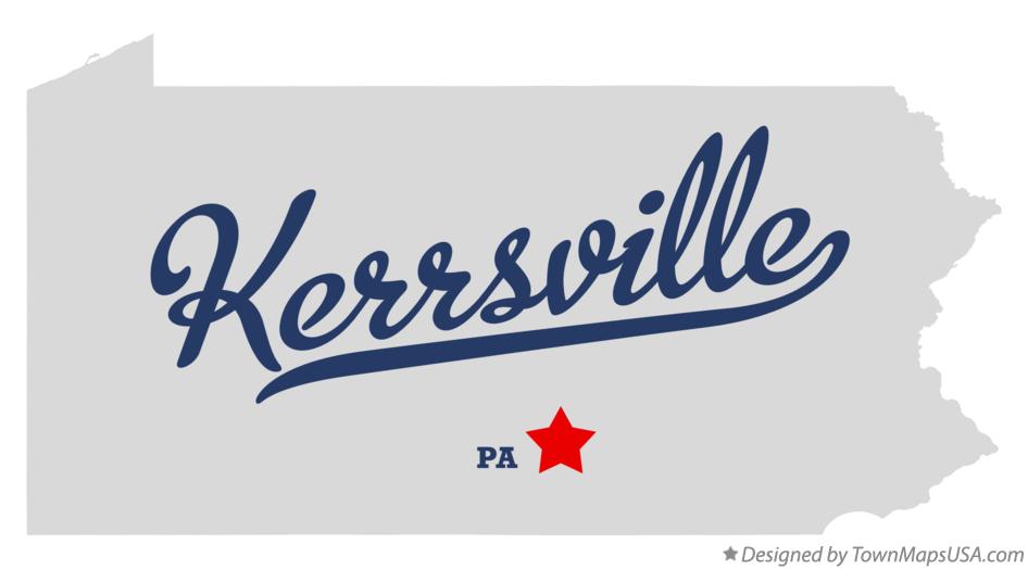 Map of Kerrsville Pennsylvania PA