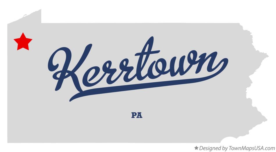 Map of Kerrtown Pennsylvania PA