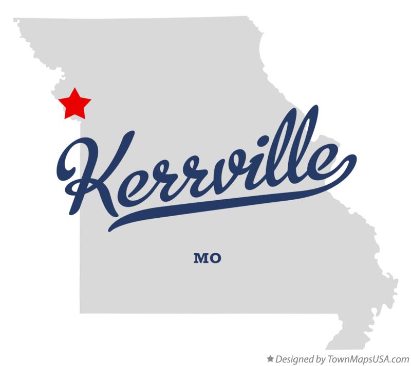 Map of Kerrville Missouri MO