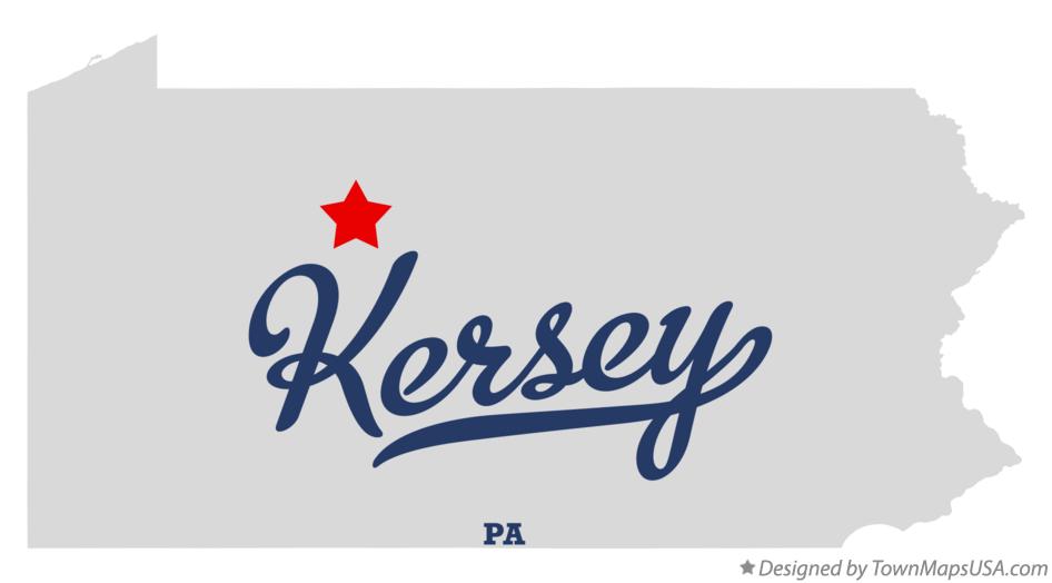 Map of Kersey Pennsylvania PA
