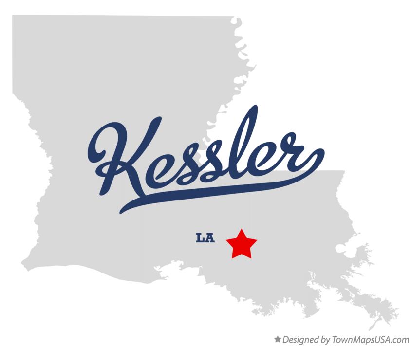 Map of Kessler Louisiana LA