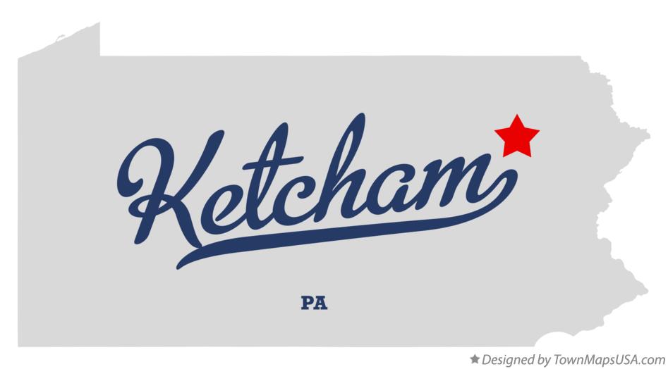 Map of Ketcham Pennsylvania PA