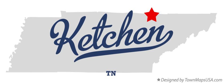 Map of Ketchen Tennessee TN