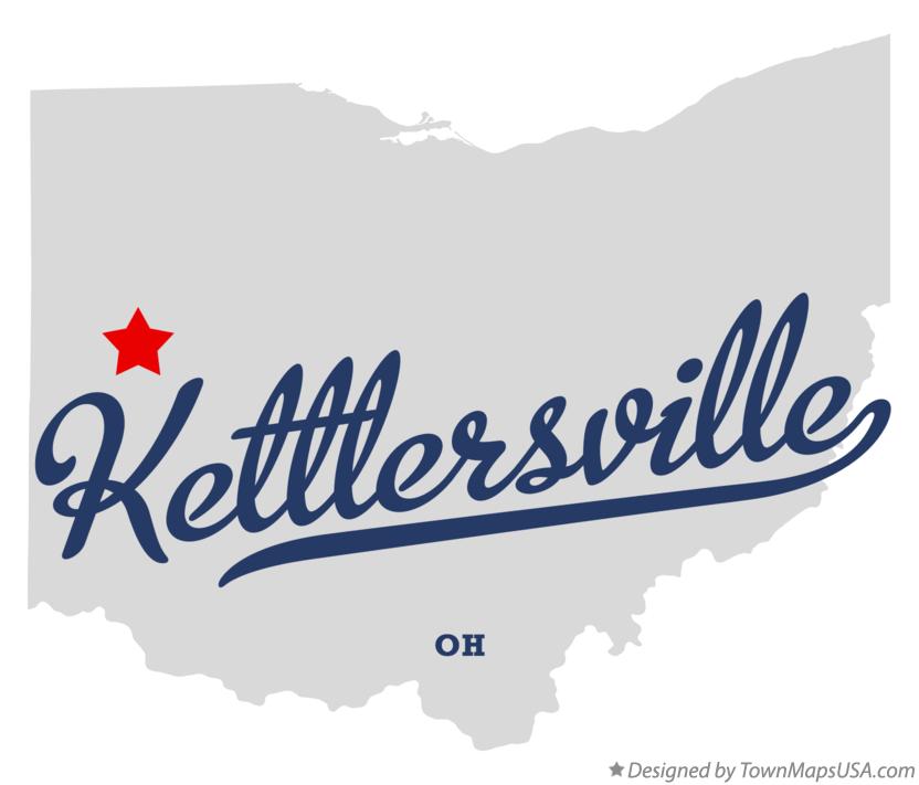 Map of Kettlersville Ohio OH