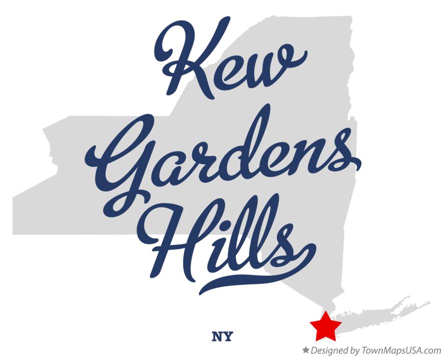 Map of Kew Gardens Hills New York NY