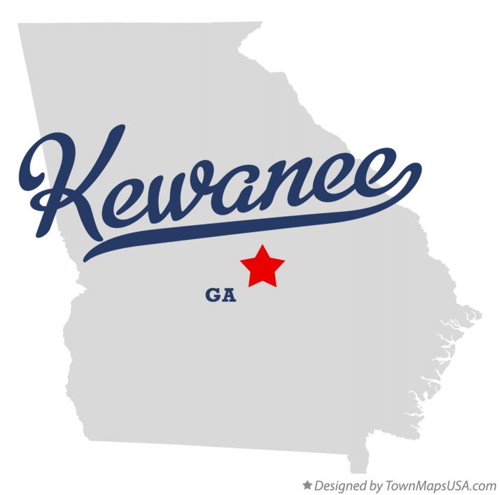 Map of Kewanee Georgia GA