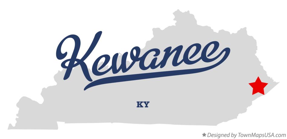Map of Kewanee Kentucky KY