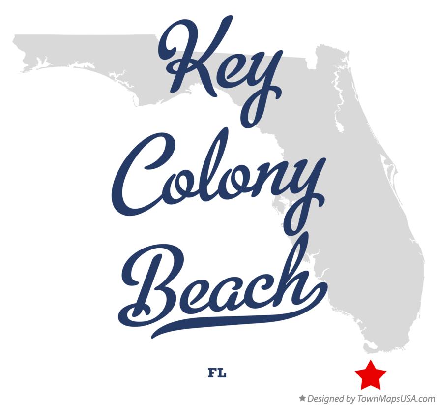 Map of Key Colony Beach Florida FL