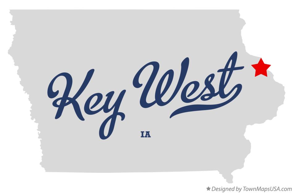 Map of Key West Iowa IA