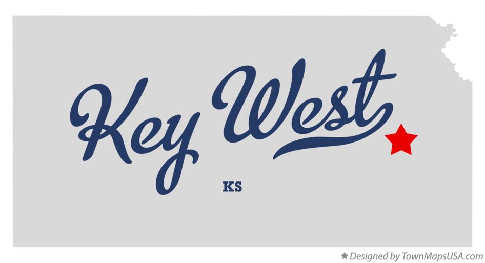 Map of Key West Kansas KS