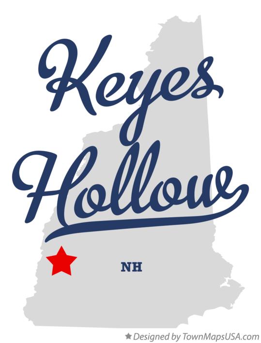 Map of Keyes Hollow New Hampshire NH
