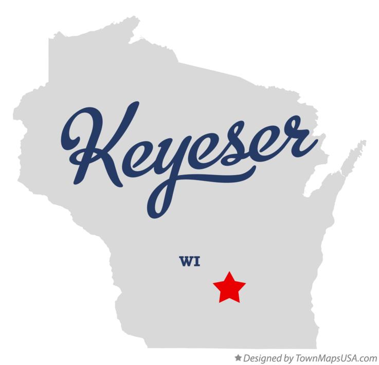 Map of Keyeser Wisconsin WI