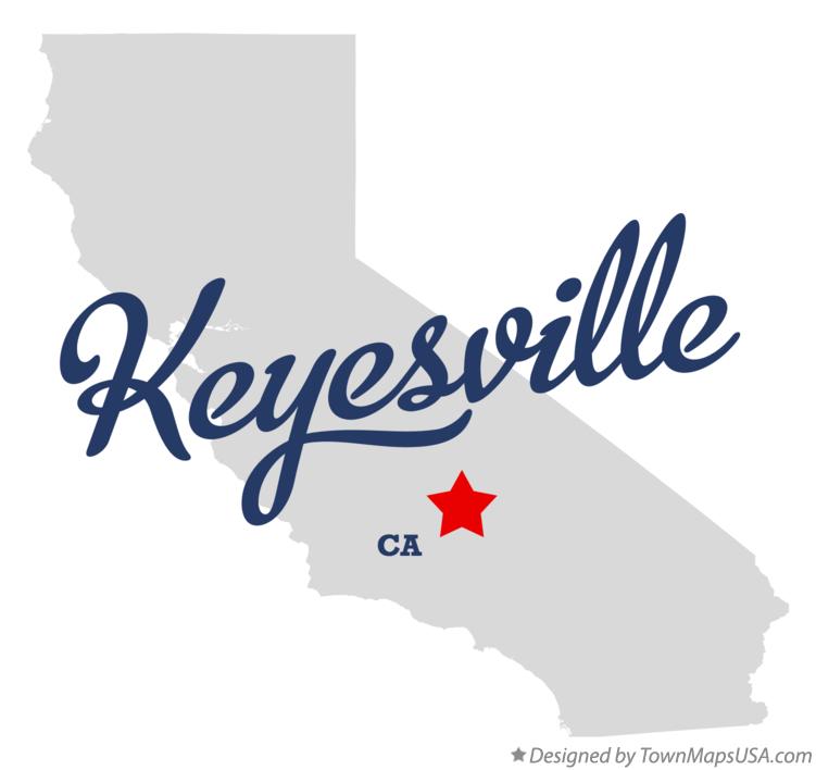 Map of Keyesville California CA