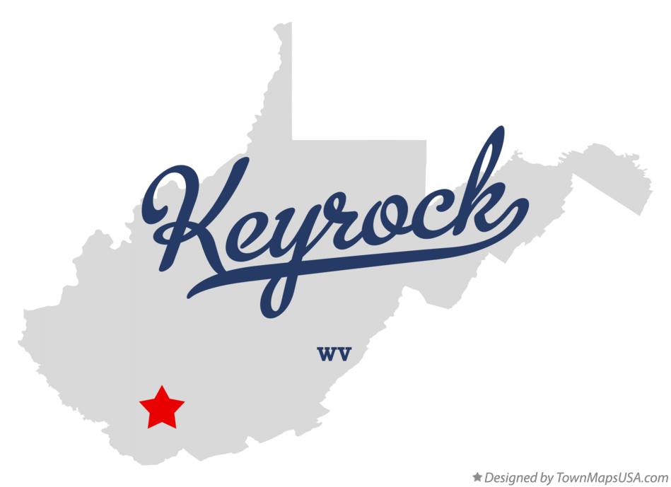 Map of Keyrock West Virginia WV