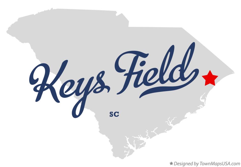 Map of Keys Field South Carolina SC