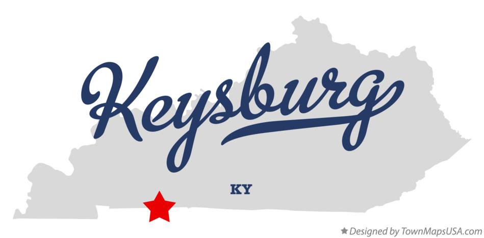 Map of Keysburg Kentucky KY