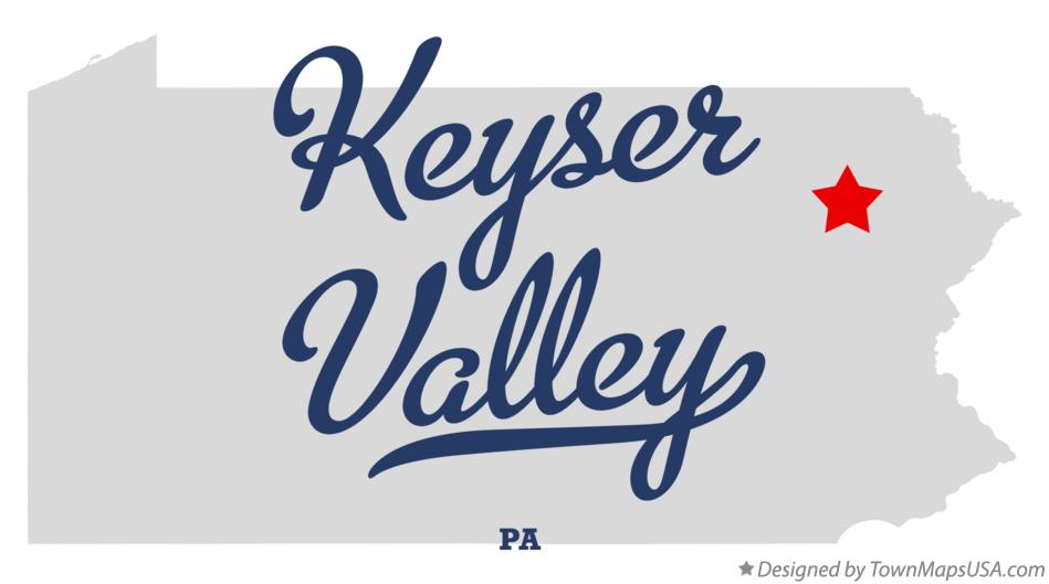 Map of Keyser Valley Pennsylvania PA