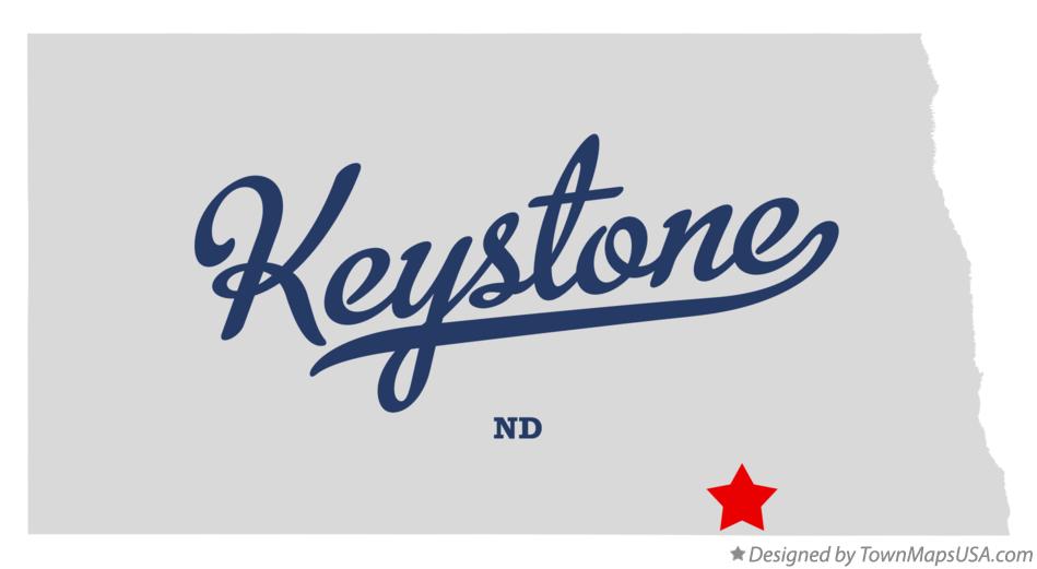 Map of Keystone North Dakota ND
