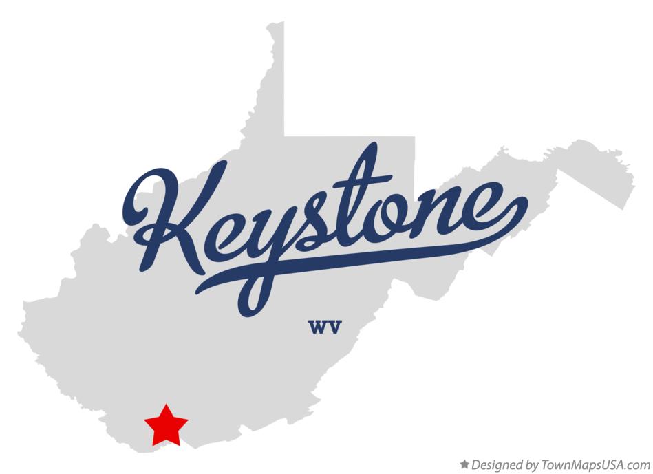 Map of Keystone West Virginia WV
