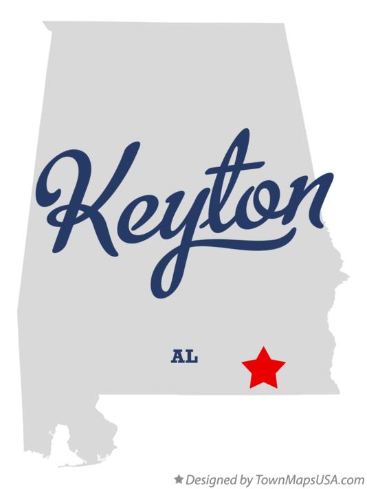 Map of Keyton Alabama AL