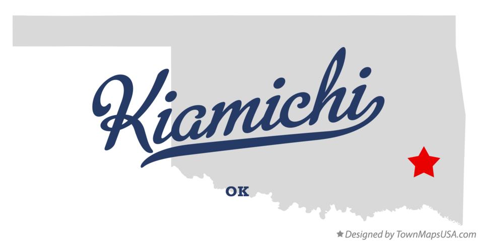 Map of Kiamichi Oklahoma OK