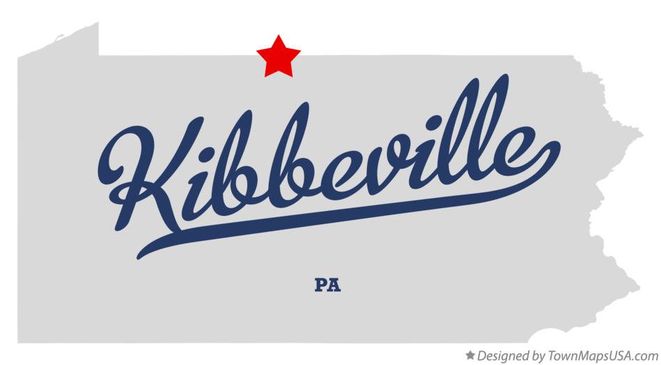 Map of Kibbeville Pennsylvania PA