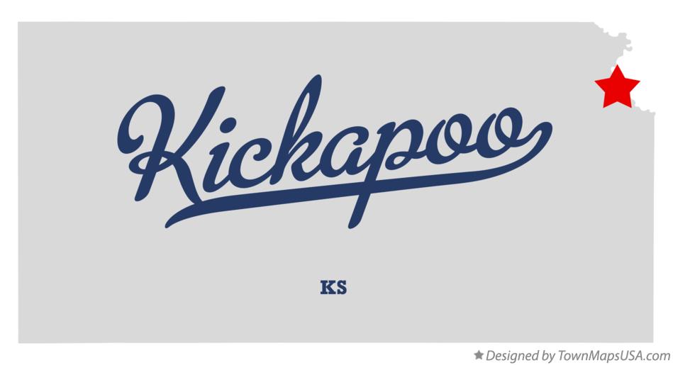 Map of Kickapoo Kansas KS