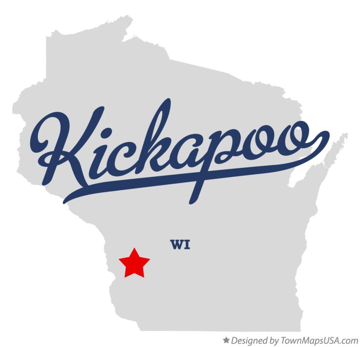 Map of Kickapoo Wisconsin WI