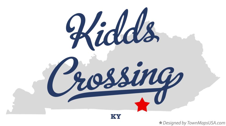 Map of Kidds Crossing Kentucky KY