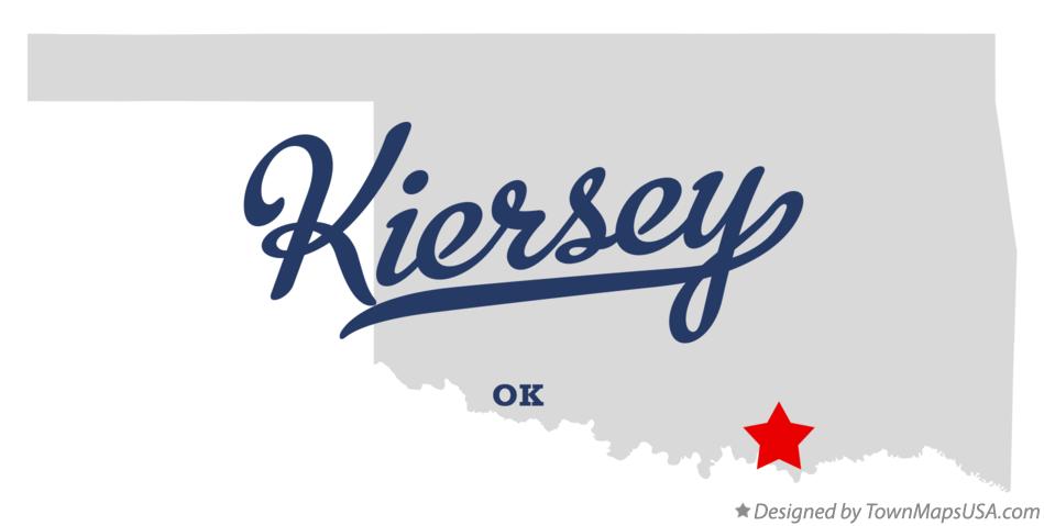 Map of Kiersey Oklahoma OK