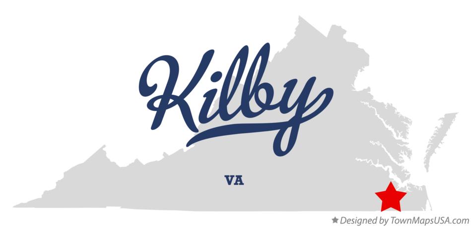 Map of Kilby Virginia VA