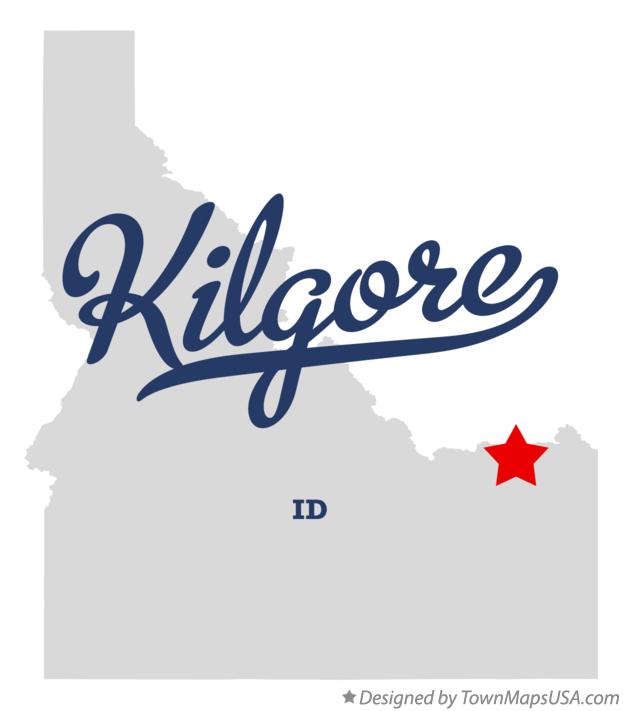 Map of Kilgore Idaho ID