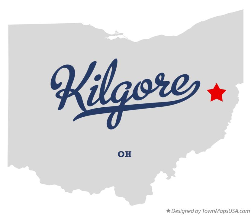 Map of Kilgore Ohio OH