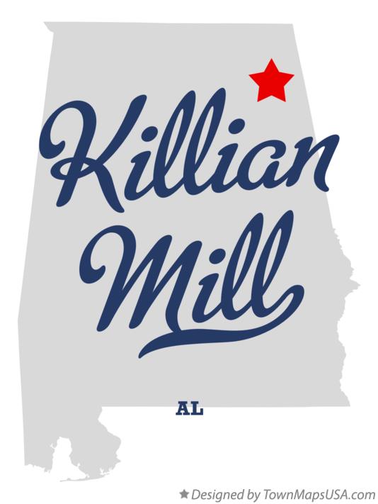 Map of Killian Mill Alabama AL