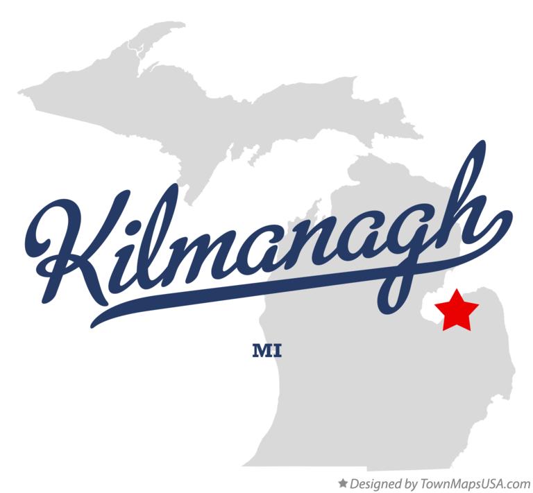 Map of Kilmanagh Michigan MI