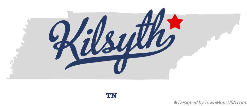 Map of Kilsyth Tennessee TN