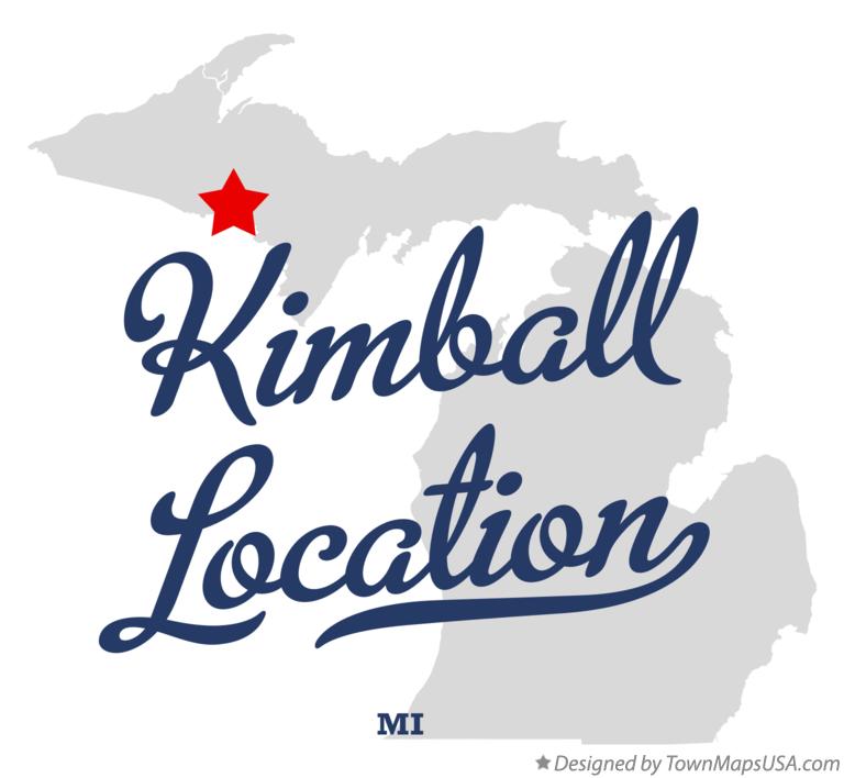 Map of Kimball Location Michigan MI