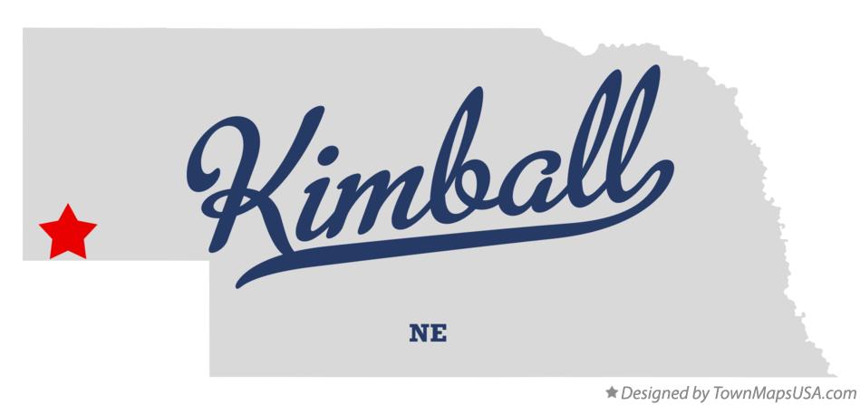 Map of Kimball Nebraska NE