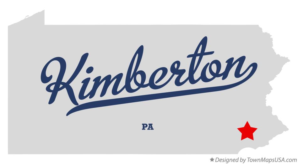 Map of Kimberton Pennsylvania PA