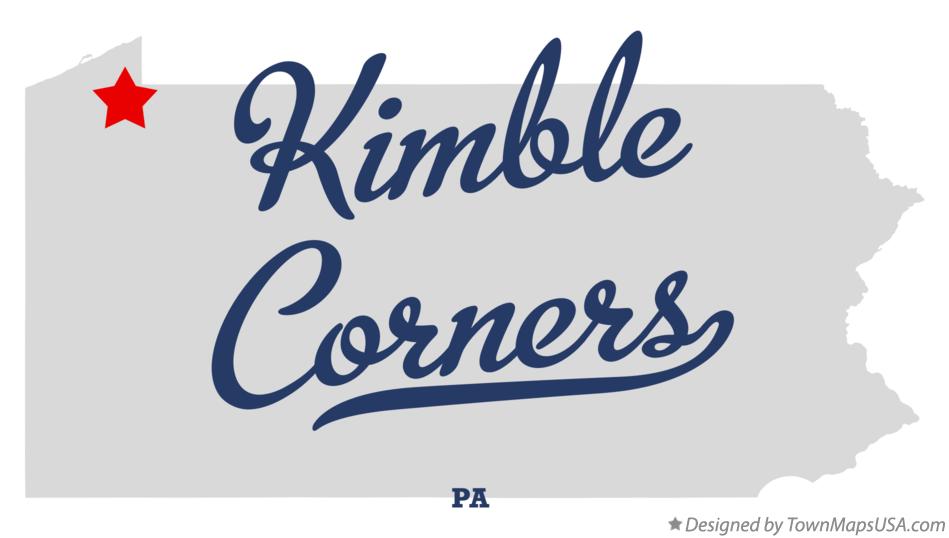 Map of Kimble Corners Pennsylvania PA