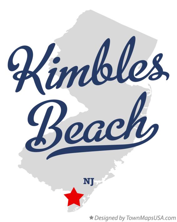 Map of Kimbles Beach New Jersey NJ