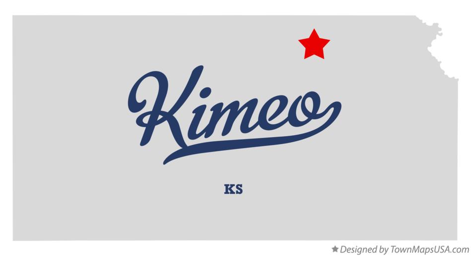 Map of Kimeo Kansas KS