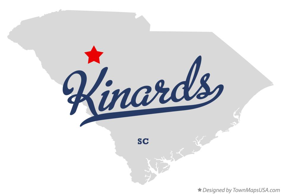 Map of Kinards South Carolina SC