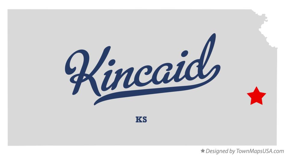 Map of Kincaid Kansas KS