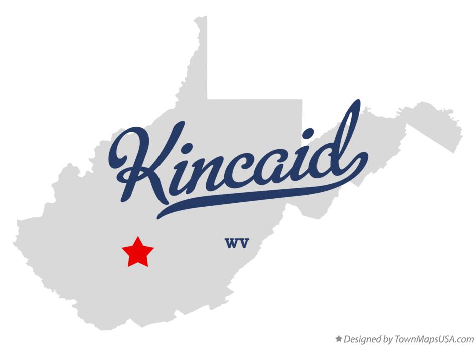 Map of Kincaid West Virginia WV