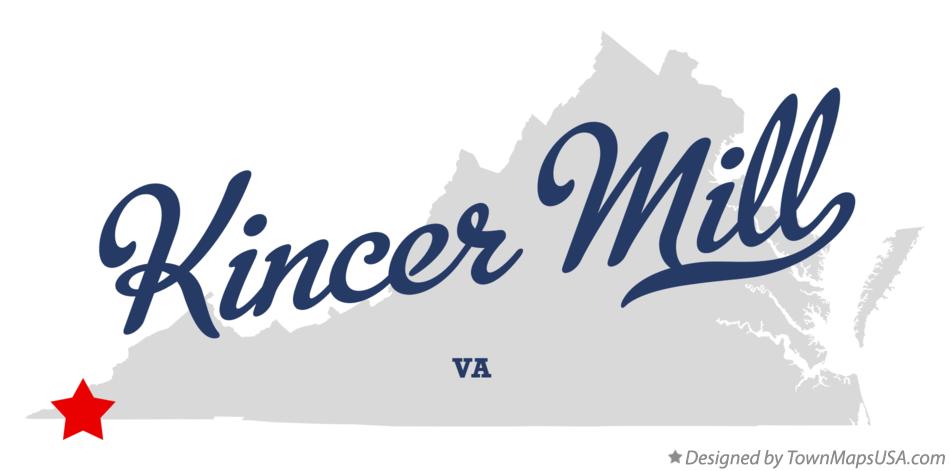 Map of Kincer Mill Virginia VA