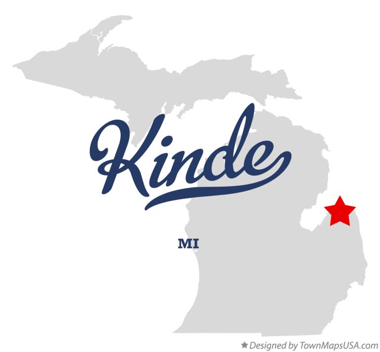 Map of Kinde Michigan MI