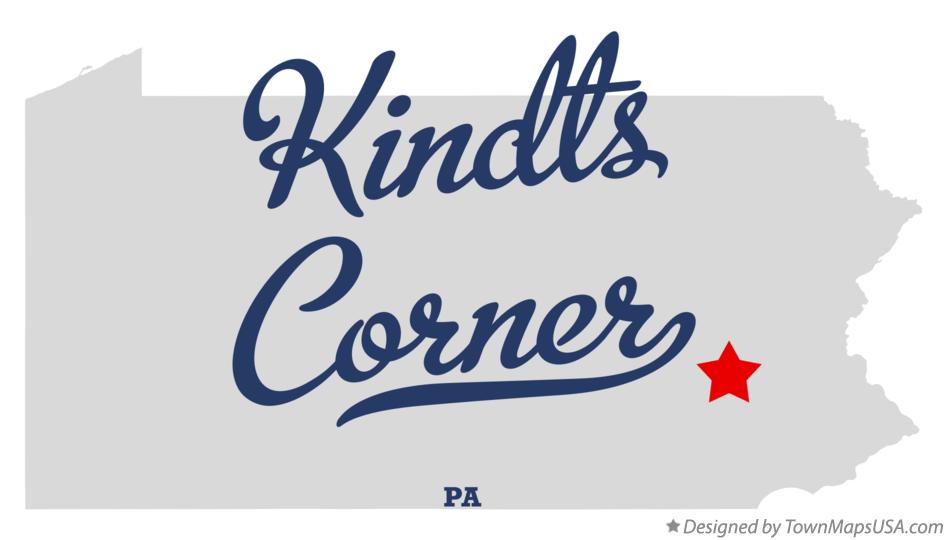 Map of Kindts Corner Pennsylvania PA