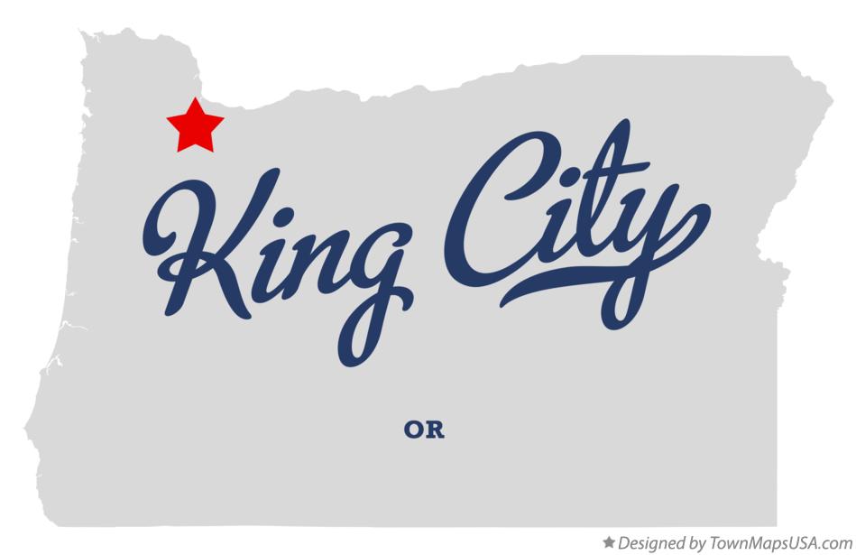 Map of King City Oregon OR
